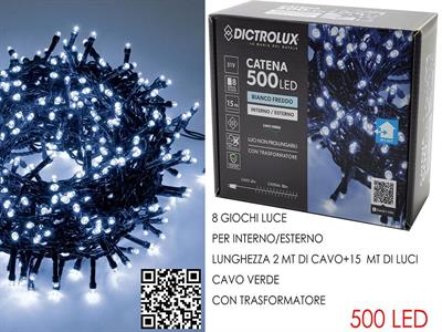 500 LUCI LED BIANCO GHIACCIO X E